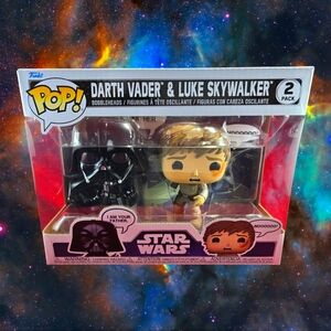 Darth Vader & Luke Skywalker funko 2 pack (nib) With Pop Protector